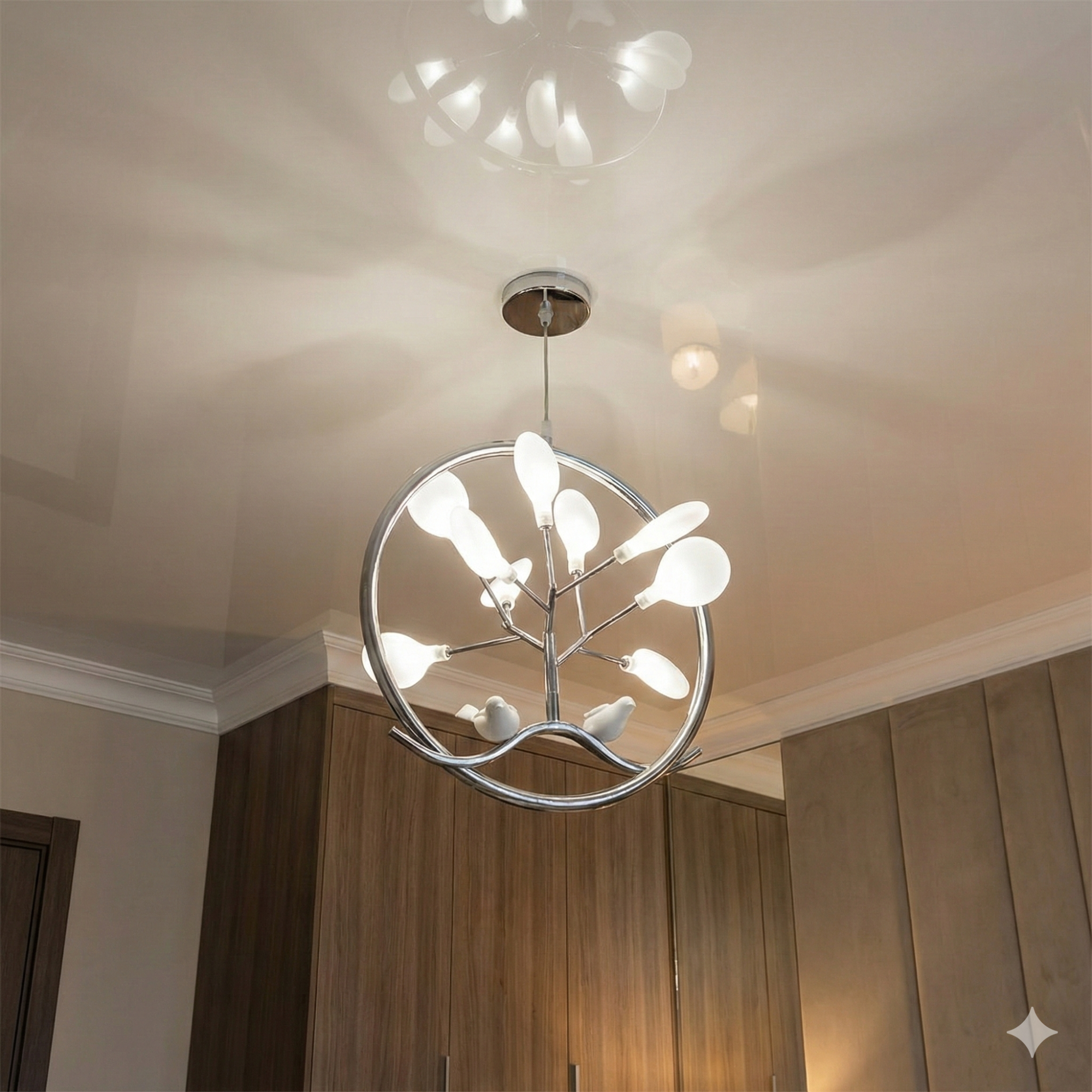 Люстра подвес светлячок HXD8031/1CH на 9 ламп, современный интерьер, стильный светильник в гостиной, атмосферное освещение в Ивано-Франковске